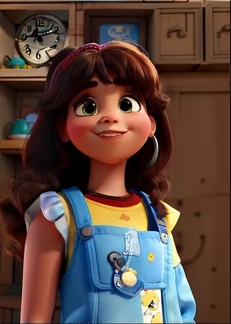 Menina no estilo Disney Pixar, alta qualidade, melhor qualidade