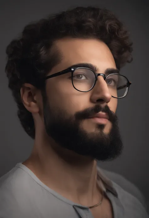 there is a man with glasses and a beard holding a cell phone, headshot profile picture, taken in the early 2020s, twitch streamer / gamer ludwig, jewish young man with glasses, andres rios, high quality portrait, andrew gonzalez, christian orrillo, halfbod...