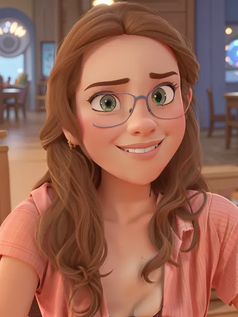 Mulher no estilo Disney Pixar, alta qualidade, melhor qualidade.