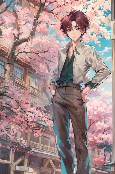 absurdres masterpiece hdr high quality picture of a character from hana yori dango anime, 1 boy , character is with detailed fac...