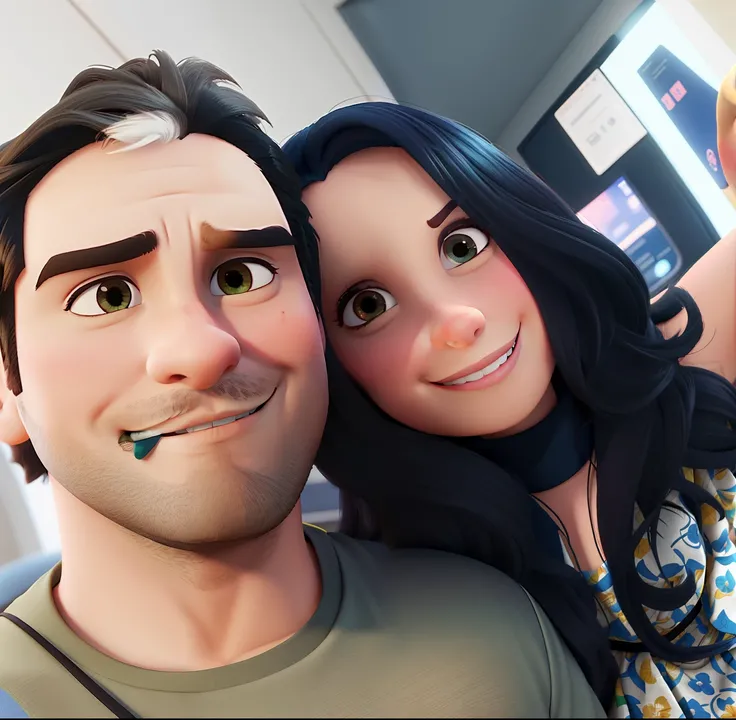 casal homem e mulher no estilo Disney Pixar, alta qualidade, melhor qualidade