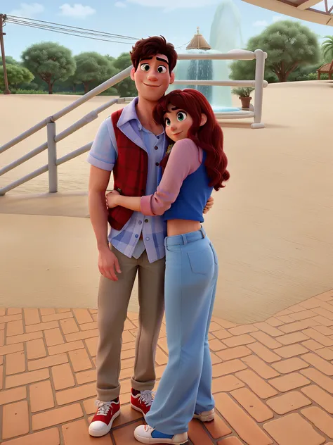 romantic couple, igual aos filmes Disney Pixar