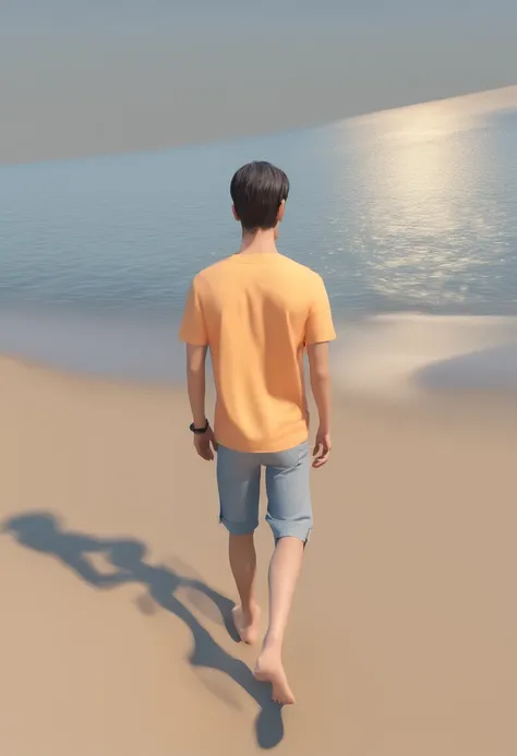 Taehyung e eu na praia