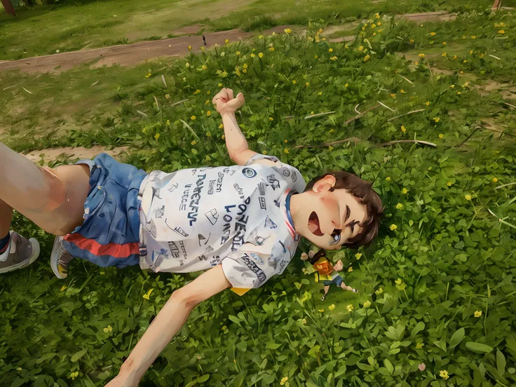 (SFW), two running boys, amusement park, holding balloons, happy, happy, perfect quality, clear focus, colorful, perfect face, intricate details, ultra-low viewing angle, wide angle lens --v 6