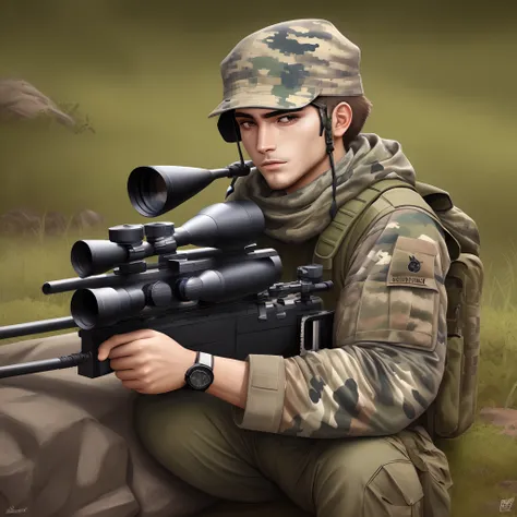 Sniper camuflado desenho