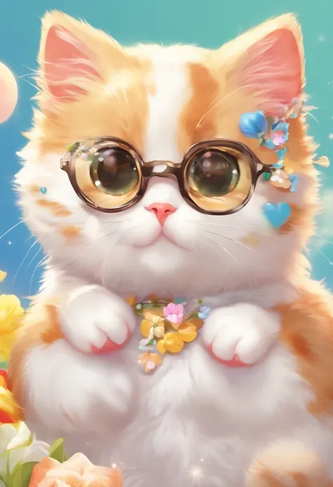 (best quality,4k,8k,highres,masterpiece:1.2),ultra-detailed,(realistic,photorealistic,photo-realistic:1.37),cat,cute white cat,sticker,adorable cat stickers,cartoon cat,white background,playful expression,whiskers,paws,curious eyes,fluffy fur,round face,lo...