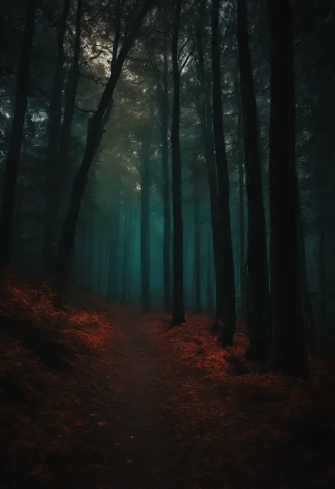 dark forest at night