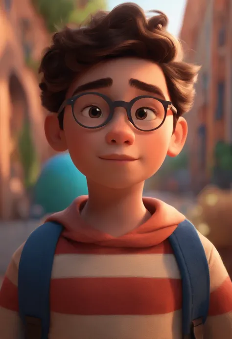 Image of a boy for a story in a YouTube video in Pixar format, Hes the little allabester, Hes the class leader, Hes outgoing, Playful and gets up for a lot of things