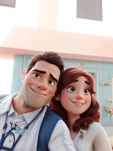 romantic couple, igual aos filmes Disney Pixar