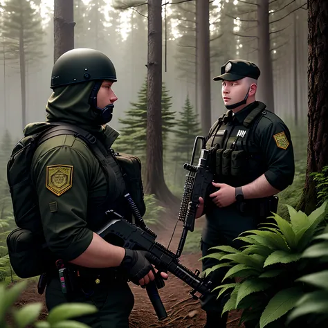 Black Mountain Security Company, in forest