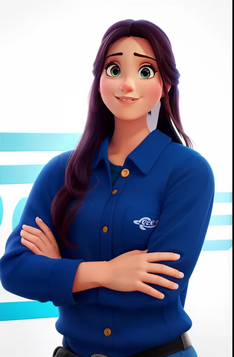 Mulher 20 anos, olhos castanhos, estilo Disney pixar ,alta qualidade,melhor qualidade