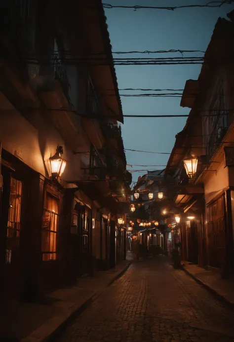 1girl, cabelo rosa longo, chifres vermelhos, camisa de colarinho branco, gravata preta, Sorriso leve, olhos amarelos, Corneus_power,, Buildings,Lojas,Ruas da cidade, dim sky, scenecy,neon signs,Cidade Noturna, Japanese lyrics,, , absurdos, Olhos detalhados...