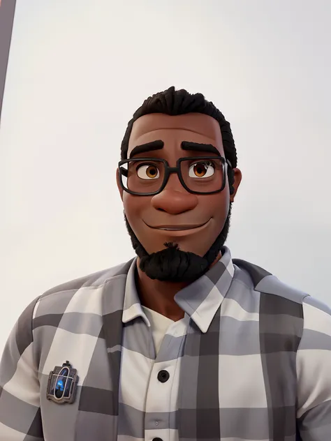 Um homen negro estilo disney pixar, alta qualidade, melhor qualidade