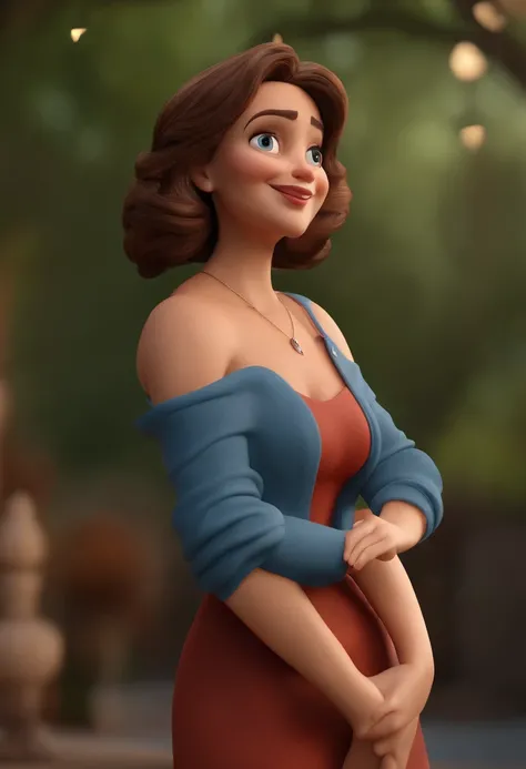 personagem dos desenhos animados de uma mulher gorda de cabelos cacheados e curtos, animation character, Caractere estilizado, animation style rendering, 3D estilizado, Arnold Maya render, 3 d render stylized, toon render keyshot, Personagem 3D, Personagem...