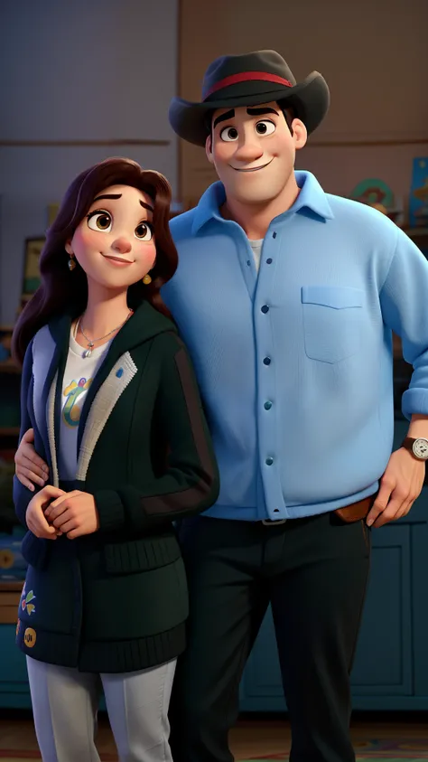 Casal estilo Disney pixar, alta qualidade, melhor qualidade