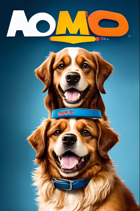 a Disney Pixar movie poster titled “Mac” in the image, include a black cocker spaniel dog with a blue collar