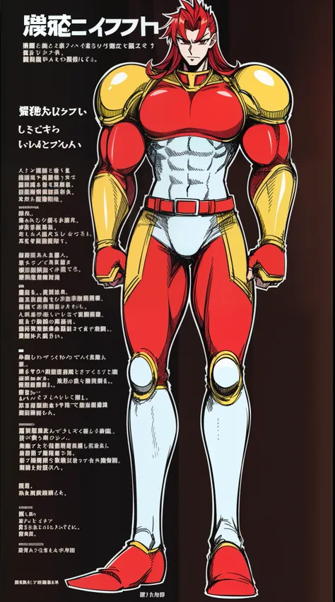 tall man, , long hair, red hair, muscular male,portrain solo focus, 1character, sentai armor, , man berserker, fantasy medieval,walking, full body, walking, stanfding,