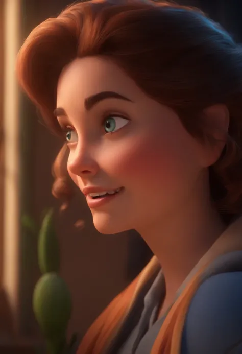 (best quality,4k,8k,highres,masterpiece:1.2), ultra-detailed, realistic, Pixar-inspired, dreamlike, close-up, captivating facial expressions, unique character design, vibrant colors, short and chubby hair, gradient shading, professional artwork, studio lig...