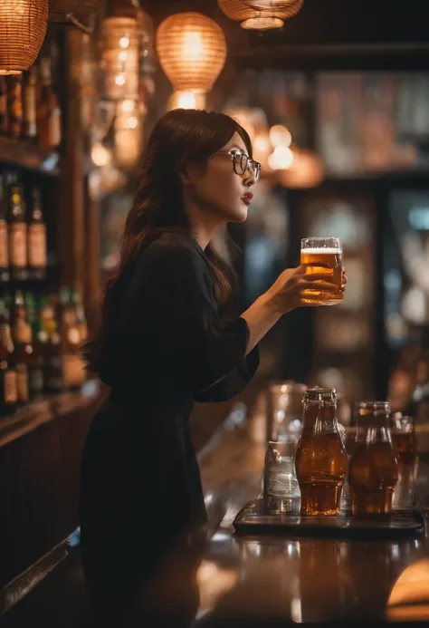 Im Japanese, I wear glasses and my hair stands on end, and Im drinking beer