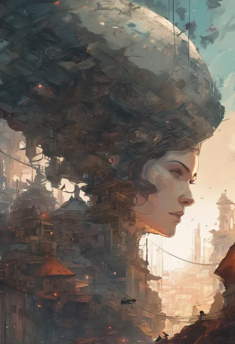 portrait  Ellen  Ripley , highly intricate and hyperdetailed matte photography by Ismail Inceoglu, Sakiyama, James Gurney, Victo Ngai, Gregorio Catarino, M.W Kaluta and Hiroyuki-Mitsume Takahashi, album cover art, poster art, long exposure, cel-shaded, a m...