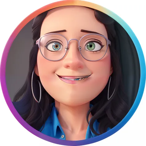 poster no estilo disney pixar, uma mulher branca de oculos de sol, estilo disney pixar, alta qualidade, melhor qualidade