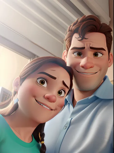 Casal estilo Disney pixar, alta qualidade, melhor qualidade