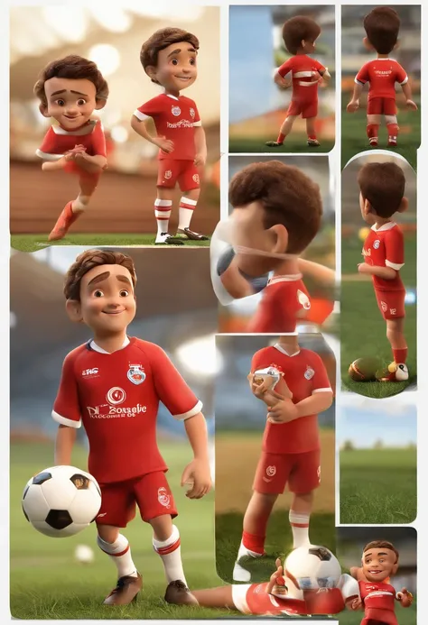 Imagem estilo Pixar com personagem 3D, "Vicente: A Lenda da Fera do Futebol"


 Vicente, um menino de 7 anos, caucasiano com pele branca, cabelos castanhos e cacheados, um sorriso largo e olhos expressivos.
Vicente usando o uniforme vermelho e branco do Sp...