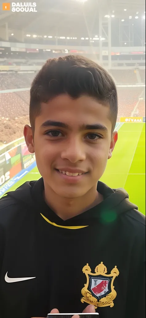 Boy in black shirt holding a soccer ball in front of a stadium, foto de perfil, mateus 9 5, Riyahd Cassiem, Mohamed Reda, Mohamed Chahin, gui guimaraes, Condutor de Ene, Hicham Habchi, foto do perfil, Alex, Sam Nassour, foto de perfil 1024px, Directed by: ...