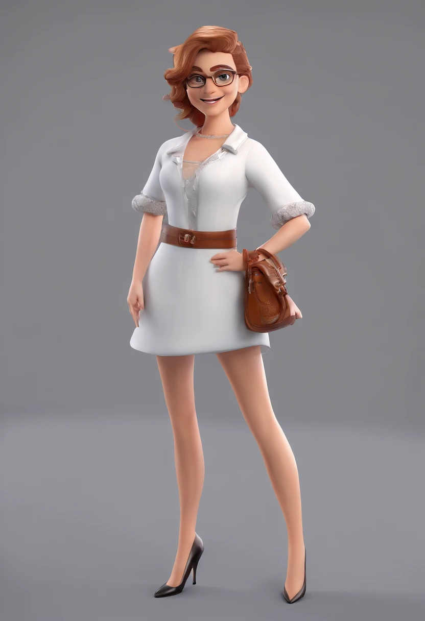 personagem dos desenhos animados de uma menina com roupa de academia roxa, animation character, Caractere estilizado, animation style rendering, 3D estilizado, em uma academia, 3 d render stylized, toon render keyshot, Personagem 3D, Personagem 3D, 3d rend...