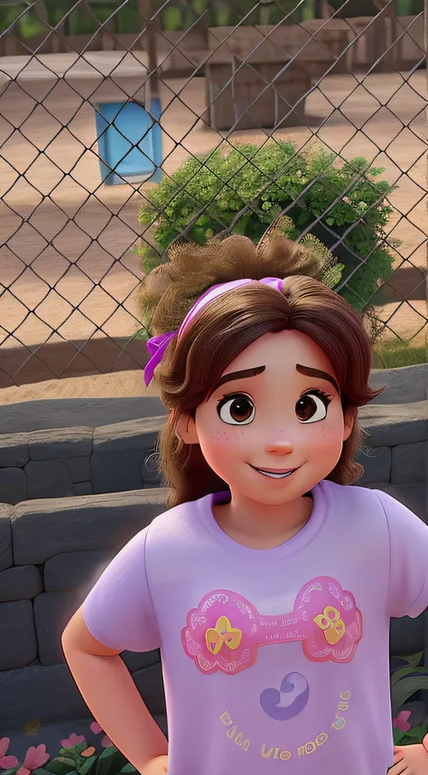 Uma menina de 5 anos no estilo pixar, alta qualidade, 4k, melhor qualidade