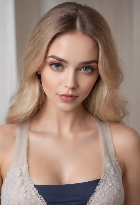 Oman with matching tank top and panties, fille sexy aux yeux bleus, Portrait Sophie Mudd, Portrait de Corinna Kopf, cheveux blonds et grands yeux, selfie of a young woman, ohne Maquillage, maquillage naturel, Look directly into the camera, Visage avec Artg...