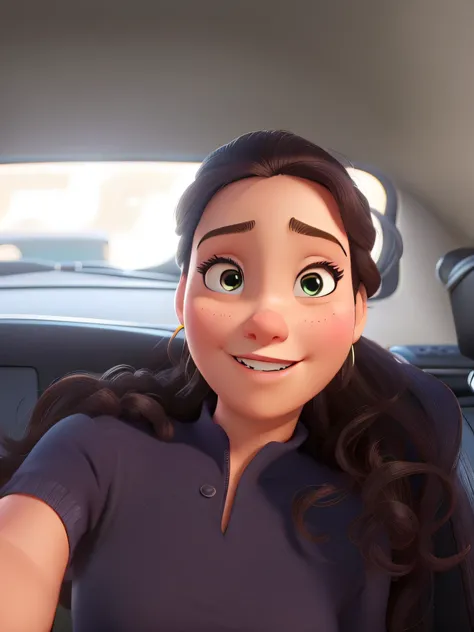 Uma mulher no estilo Disney Pixar de alta qualidade e melhor qualidade