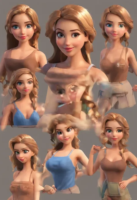 best quality, master part, fotorrealista, extremamente detalhado CG unidade 8k papel de parede, Chibi,1girl, Elsa,sozinho, cheio_corpo, sorrir, Olhando_em_visualizador, ao ar livre,a partir da foto da minha esposa