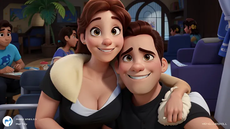 Casal estilo Disney pixar, alta qualidade, melhor qualidade