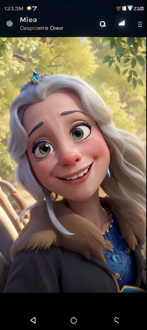 Criar imagem com a mulher acima com personagem do filme disney as princesas