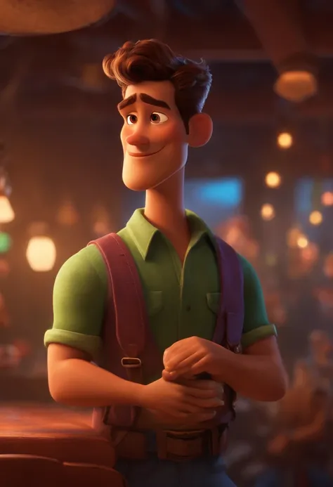 Criar um personagem no estilo pixar dentro de um jaleco. personagem morena