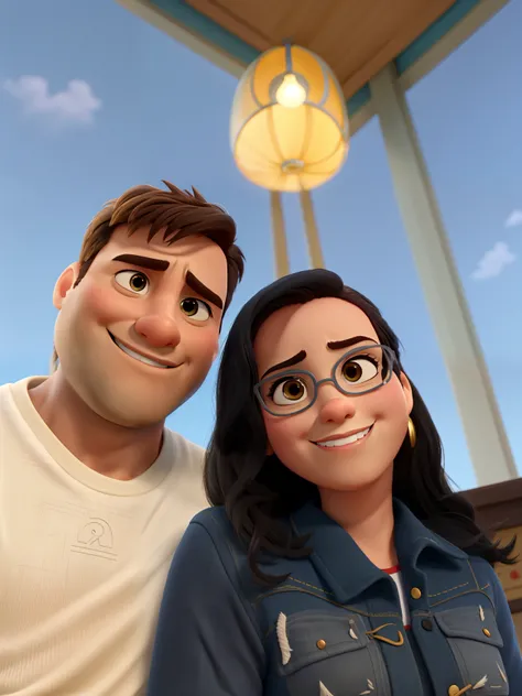 Casal estilo Disney pixar, alta qualidade, melhor qualidade