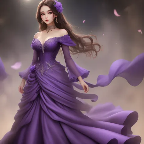 Beautiful purple gown