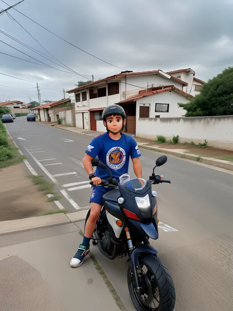 Jovem de moto