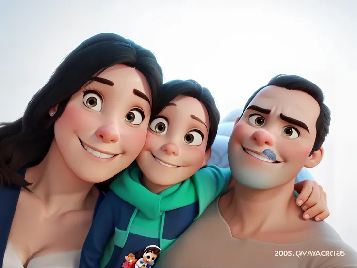 A Disney Pixar-style family, alta qualidade, melhor qualidade