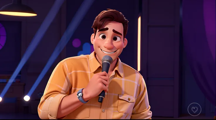 Um homem estilo disney pixar, alta qualidade, melhor qualidade