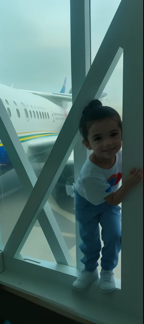 Child standing at a window looking at an airplane, cabrito, vacation photo, 2 anos, No ar, Posando!!, pose divertida, caio santos, bochechas grandes!, edu souza, muito bobo olhando, In Sao Paulo, pronto para voar, Beautiful girl, garotinho, muito animado, ...