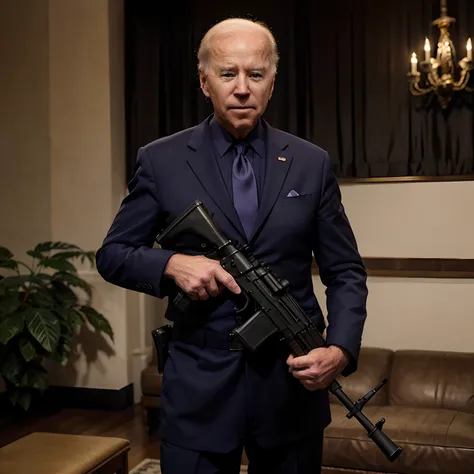 Joe Biden with a rifle, one rifle.