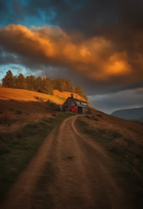 homem com um olhar vazio e morto, apocalyptic scenery