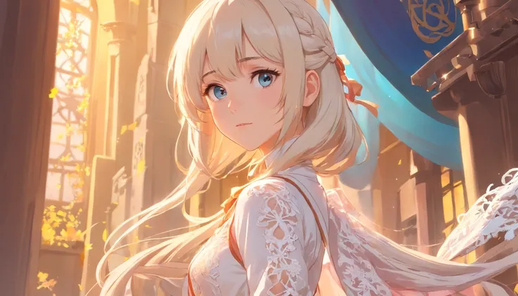 Anime - style image of a woman dressed in a white and lace-up dress, Artgerm extremamente detalhado, Artgerm em ArtStation Pixiv, portrait knights of zodiac girl, arte de anime digital detalhada, cushart krenz arte chave feminina! arte dos sonhos, Commissi...