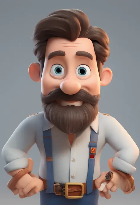 Desenho animado um homem loiro cabelo curto 23 anos barba curta segurando um drone cinza camisa preta escrita lm drone  Poster de filme 3D, Disney Pixar Animation Poster