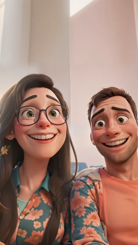 Couple smiling at camera