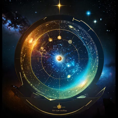 best quality,ultra-detailed,astrology,illustration,cosmic energy,vivid colors,zodiac signs,nature elements,celestial bodies,mystical symbols,astral projections,galaxies,star constellations,planetary orbits,divination tools,magic crystals,cosmic harmony,moo...