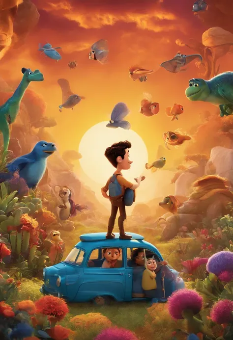 cartaz estilo filme da pixar