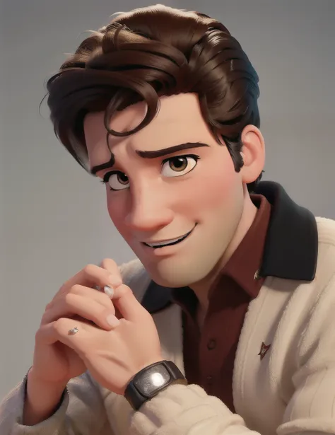 Create a high-quality Disney PIXAR poster of Elvis Presley, melhor qualidade